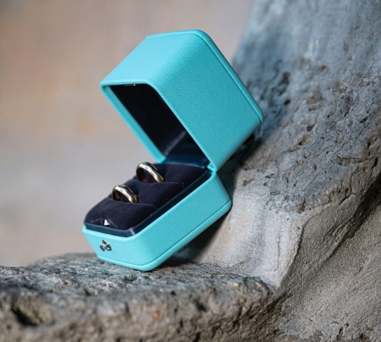 Bride & Groom standing together on a pathway in Key Largo, Florida
